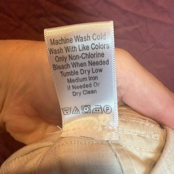 Coldwater Creek Natural Fit Trousers Size 6 Straight Leg career Cream - Picture 6 of 6